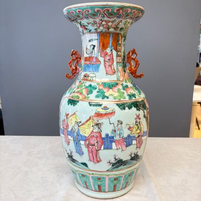 A Chinese famille rose vase with narrative design — photo 7