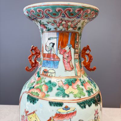 A Chinese famille rose vase with narrative design — photo 8