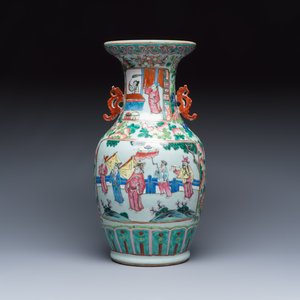 A Chinese famille rose vase with narrative design — photo 3
