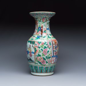 A Chinese famille rose vase with narrative design — photo 4