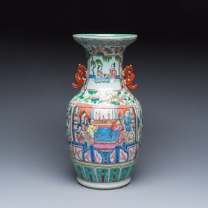 A Chinese famille rose vase with narrative design — photo 5