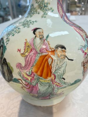 A Chinese famille rose vase with narrative design, Republic — photo 9