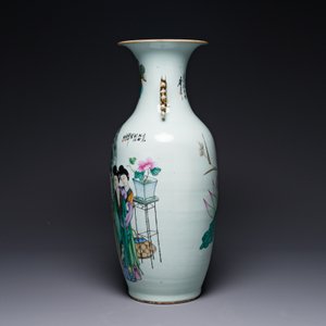 A Chinese famille rose vase, Yu Zhao 余钊 signed, 19/20th C. — 照片 2
