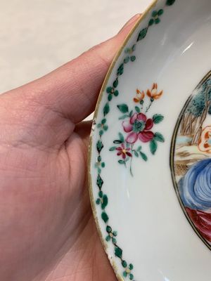 A Chinese famille rose 'Venus and Mercury' cup and saucer, Qianlong — photo 6