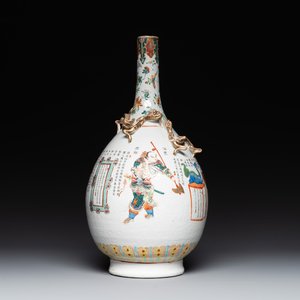 A Chinese famille rose 'Wu Shuang Pu' bottle vase, 19th C. — photo 1
