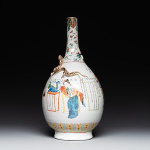 A Chinese famille rose 'Wu Shuang Pu' bottle vase, 19th C. — photo 2