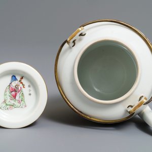 A Chinese famille rose 'Wu Shuang Pu' teapot and cover, 19th C. — 照片 6