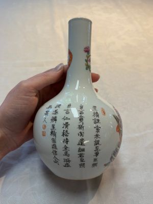 A Chinese famille rose 'Wu Shuang Pu' vase and a tazza, 19/20th C. — foto 4