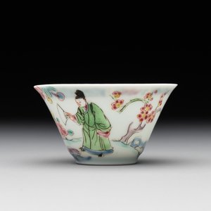 A Chinese famille rose 'Xi Xiang Ji' cup and saucer, Yongzheng — photo 5