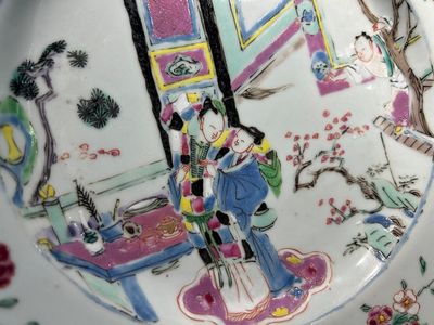A Chinese famille rose 'Xi Xiang Ji' plate, Yongzheng — photo 2