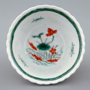 A Chinese famille verte and café au lait cup and saucer, Kangxi — photo 8