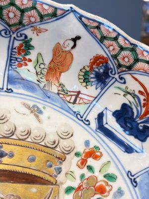 A Chinese famille verte armorial 'Provinces' dish with the arms of Groeningen, Kangxi — photo 3