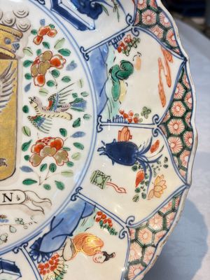 A Chinese famille verte armorial 'Provinces' dish with the arms of Groeningen, Kangxi — photo 5