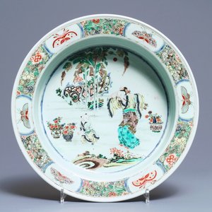 A Chinese famille verte basin, Kangxi mark and of the period — 照片 1