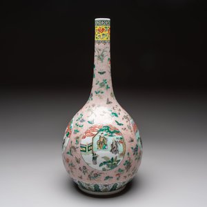 A Chinese famille verte bottle vase, 19th C. — foto 2
