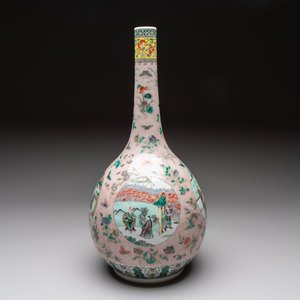 A Chinese famille verte bottle vase, 19th C. — foto 3