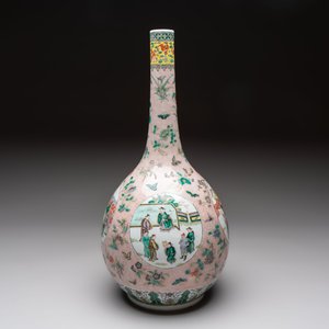 A Chinese famille verte bottle vase, 19th C. — foto 4