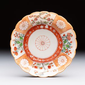 A Chinese famille verte bowl and saucer with floral design, Kangxi — 照片 2