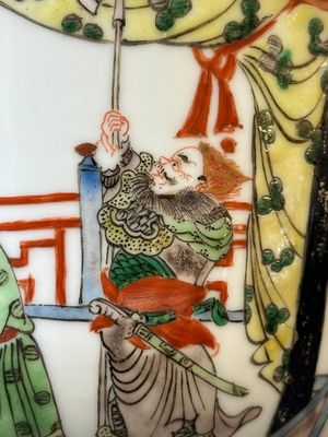 A Chinese famille verte bowl with narrative design, 19th C. — photo 9