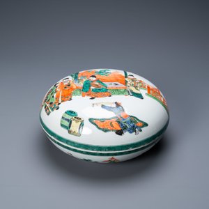 A Chinese famille verte box and cover, 19/20th C. — 照片 2