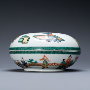 A Chinese famille verte box and cover, 19/20th C. — 照片 3
