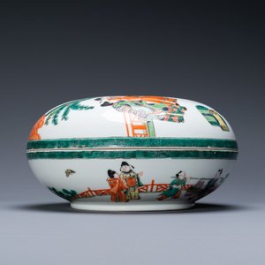 A Chinese famille verte box and cover, 19/20th C. — 照片 4