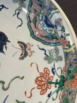 A Chinese famille verte 'Buddhist lion' dish, lingzhi mark, Kangxi — 照片 4