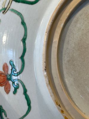 A Chinese famille verte 'Buddhist lion' dish, lingzhi mark, Kangxi — 照片 8