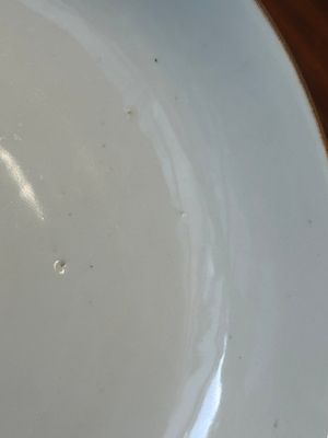 A Chinese famille verte café-au-lait ground plate and a monochrome white plate, Kangxi — photo 11