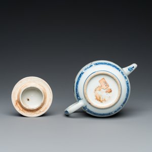 A Chinese famille verte 'crane and deer' teapot and cover, Kangxi — 照片 7