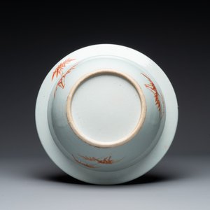 A Chinese famille verte dish, a famille rose basin and a dish, 19th C. — 照片 3