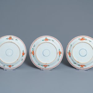 A Chinese famille verte dish and six plates, Kangxi — photo 7