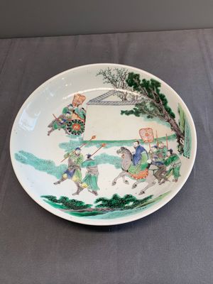 A Chinese famille verte dish with narrative design, lingzhi mark, Kangxi — photo 18