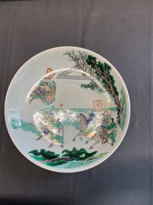 A Chinese famille verte dish with narrative design, lingzhi mark, Kangxi — photo 2