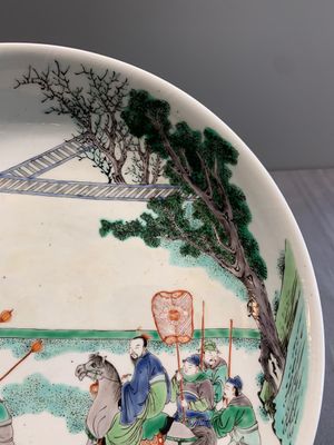 A Chinese famille verte dish with narrative design, lingzhi mark, Kangxi — photo 6