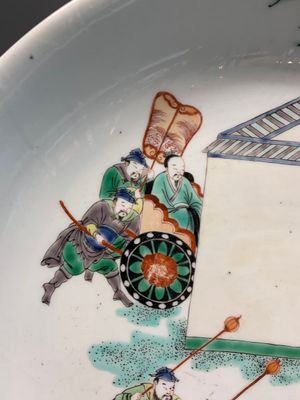 A Chinese famille verte dish with narrative design, lingzhi mark, Kangxi — photo 7