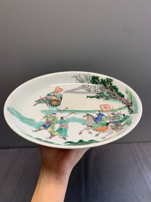 A Chinese famille verte dish with narrative design, lingzhi mark, Kangxi — photo 10