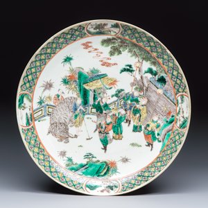 A Chinese famille verte dish with narrative design — 照片 1