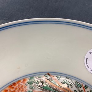 A Chinese famille verte 'double phoenix' plate, Chenghua mark, Kangxi — photo 12