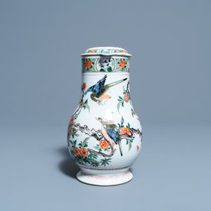 A Chinese famille verte ewer and cover, Kangxi — photo 5