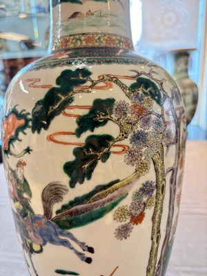 A Chinese famille verte 'Feng Shen Yan Yi 封神演義' vase, Kangxi mark, 19th C. — photo 15