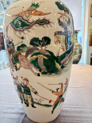 A Chinese famille verte 'Feng Shen Yan Yi 封神演義' vase, Kangxi mark, 19th C. — photo 8