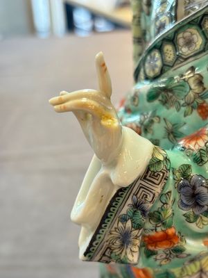A Chinese famille verte figure of Han Xiangzi 韓湘子, Jiangxi mark, 19th C. — foto 9