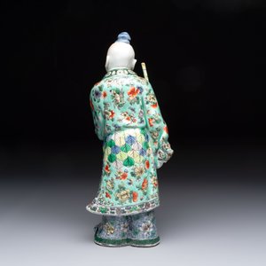 A Chinese famille verte figure of Han Xiangzi 韓湘子, Jiangxi mark, 19th C. — foto 4