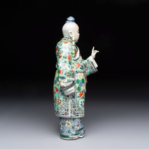 A Chinese famille verte figure of Han Xiangzi 韓湘子, Jiangxi mark, 19th C. — foto 5