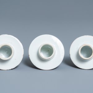 A Chinese famille verte five-piece garniture, Kangxi mark, 19th C. — photo 13