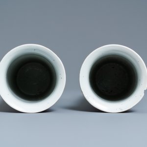 A Chinese famille verte five-piece garniture, Kangxi mark, 19th C. — photo 9