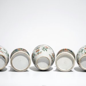 A Chinese famille verte five-piece garniture, Kangxi — photo 6