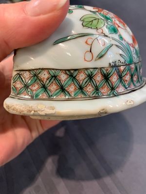 A Chinese famille verte fountain and basin with birds among flowering branches, Kangxi — photo 11