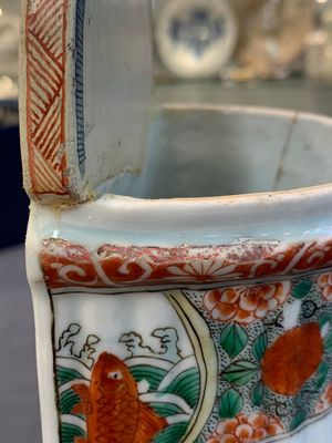 A Chinese famille verte fountain and basin with birds among flowering branches, Kangxi — photo 16